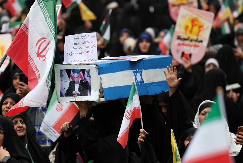 Demonstrators mark the 45th anniversary of the US embassy takeover in Tehran