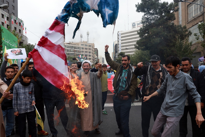 Demonstrators mark the 45th anniversary of the US embassy takeover in Tehran