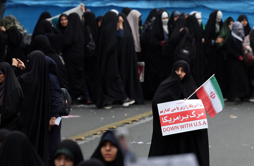 Demonstrators mark the 45th anniversary of the US embassy takeover in Tehran