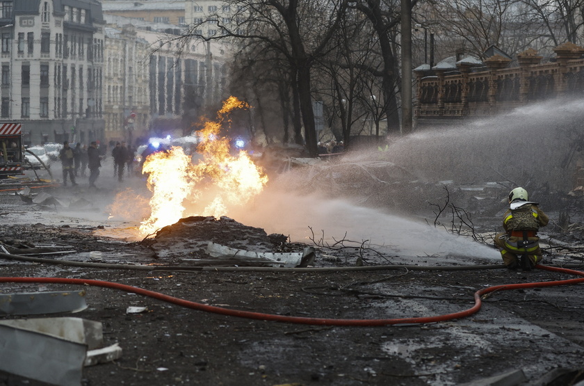 Russian missile strike hits Ukraine's capital Kyiv