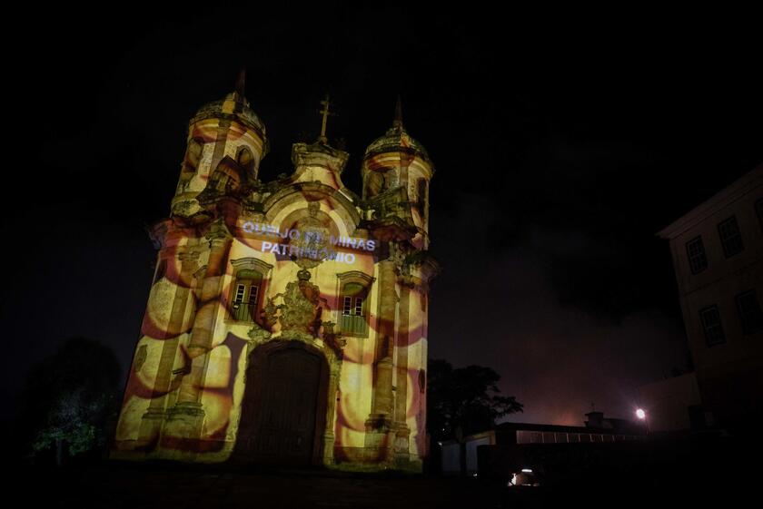 La chiesa di San Francesco d'Assisi ad Ouro Preto in Brasile