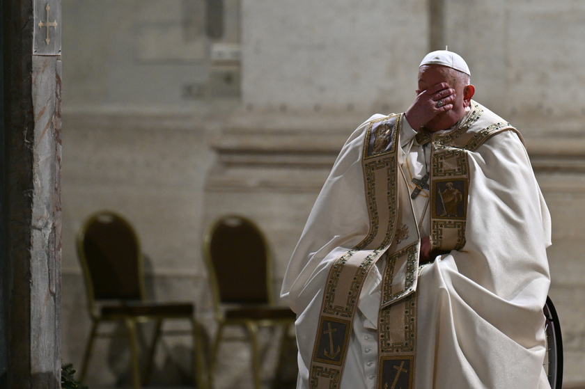 Pope Francis opens the Holy Door of St Peter's Basilica