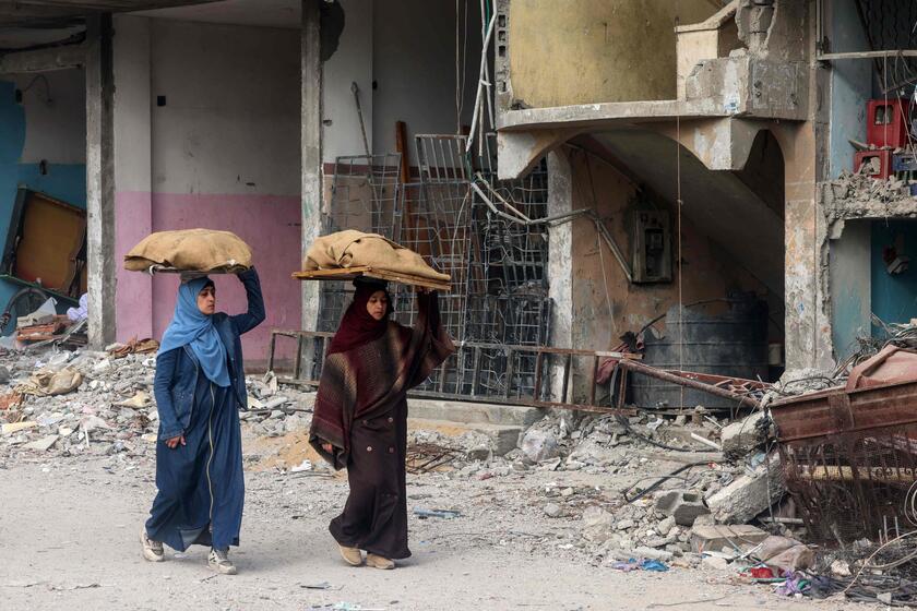 La vita quasi impossibile dei palestinesi&nbsp;a&nbsp;Rafah © ANSA/AFP