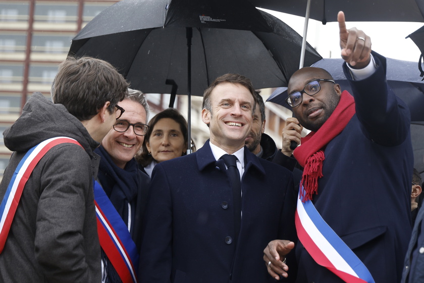 French President Macron inaugurates the Paris 2024 Olympic village in Saint-Denis - RIPRODUZIONE RISERVATA