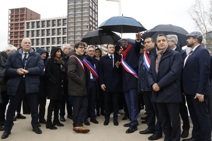 French President Macron inaugurates the Paris 2024 Olympic village in Saint-Denis - RIPRODUZIONE RISERVATA