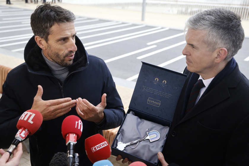 French President Macron inaugurates the Paris 2024 Olympic village in Saint-Denis - RIPRODUZIONE RISERVATA