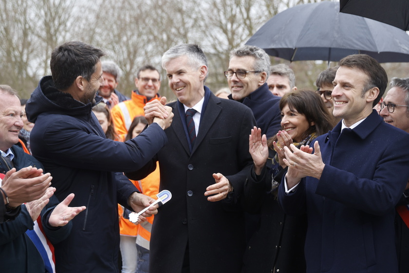 French President Macron inaugurates the Paris 2024 Olympic village in Saint-Denis - RIPRODUZIONE RISERVATA