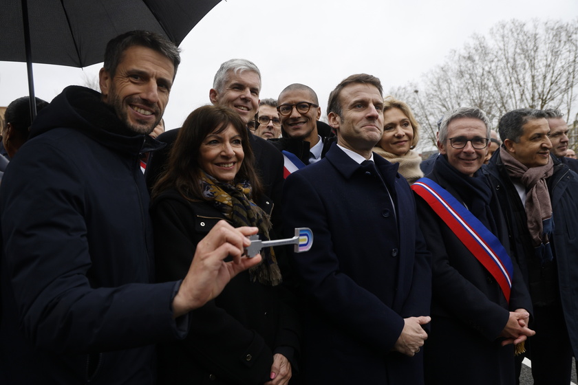 French President Macron inaugurates the Paris 2024 Olympic village in Saint-Denis - RIPRODUZIONE RISERVATA