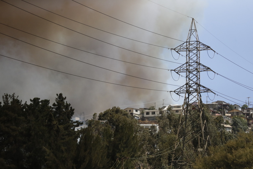 Forest fires in Chile 's Vina del Mar region - RIPRODUZIONE RISERVATA