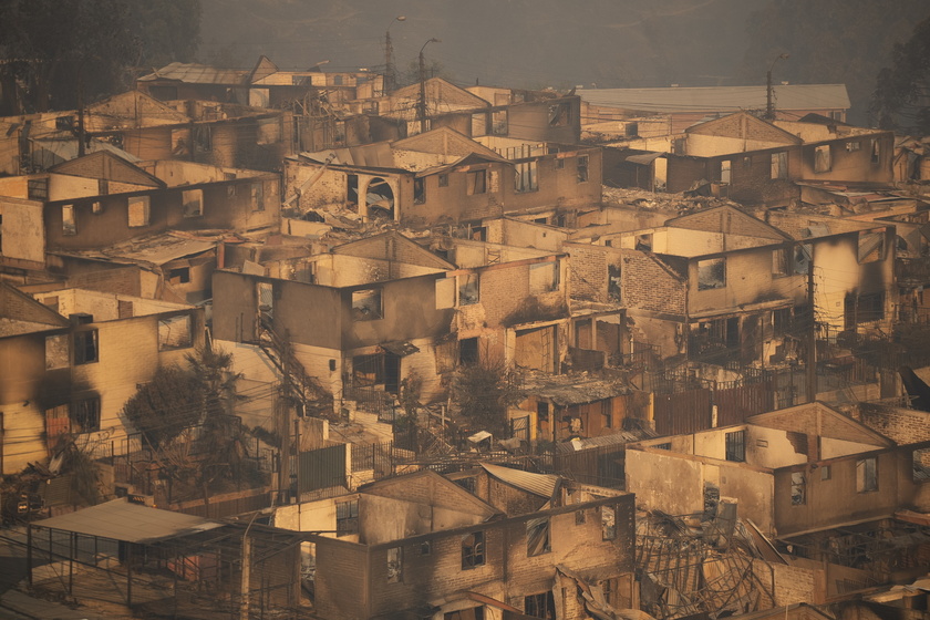 Forest fires in Chile 's Vina del Mar region - RIPRODUZIONE RISERVATA