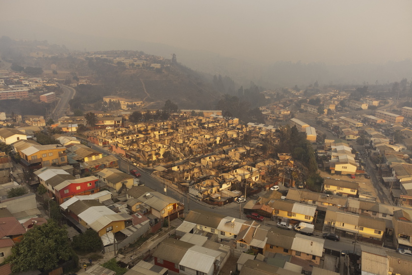 Forest fires in Chile 's Vina del Mar region - RIPRODUZIONE RISERVATA