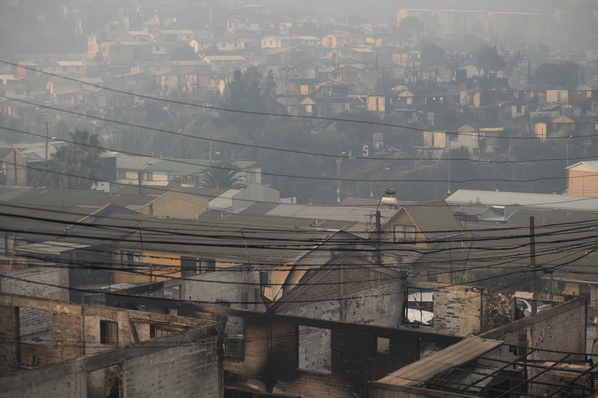 Forest fires in Chile 's Vina del Mar region - RIPRODUZIONE RISERVATA