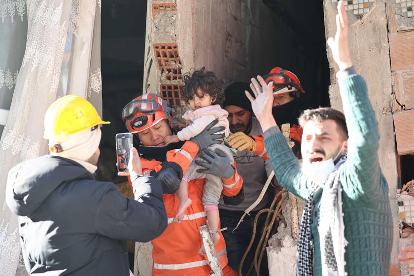 Un anno fa il terremoto nel sudest della Turchia e in Siria - RIPRODUZIONE RISERVATA