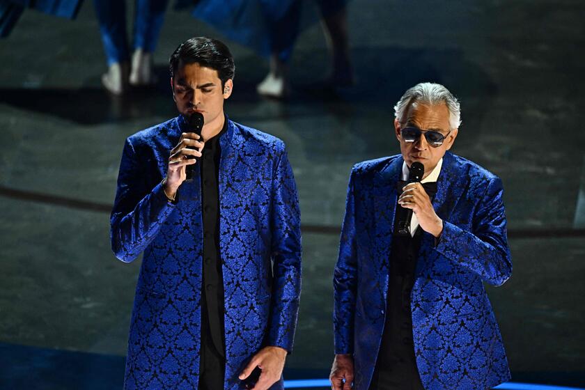 Andrea e Matteo Bocelli © ANSA/AFP