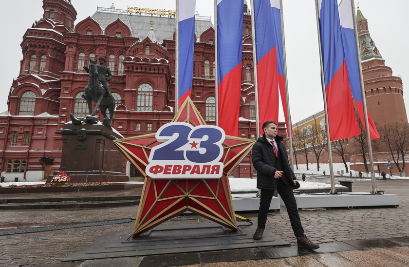 Defender of the Fatherland Day celebrations in Moscow - RIPRODUZIONE RISERVATA