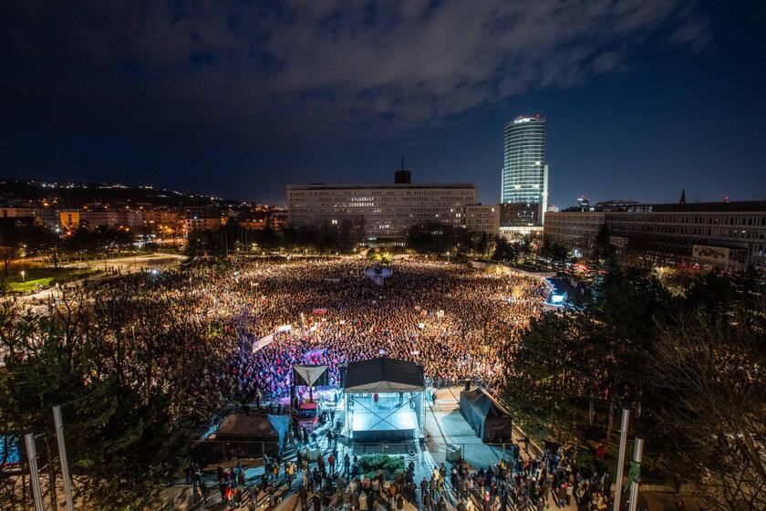 Protest over planned reorganization of public broadcasting in Slovakia