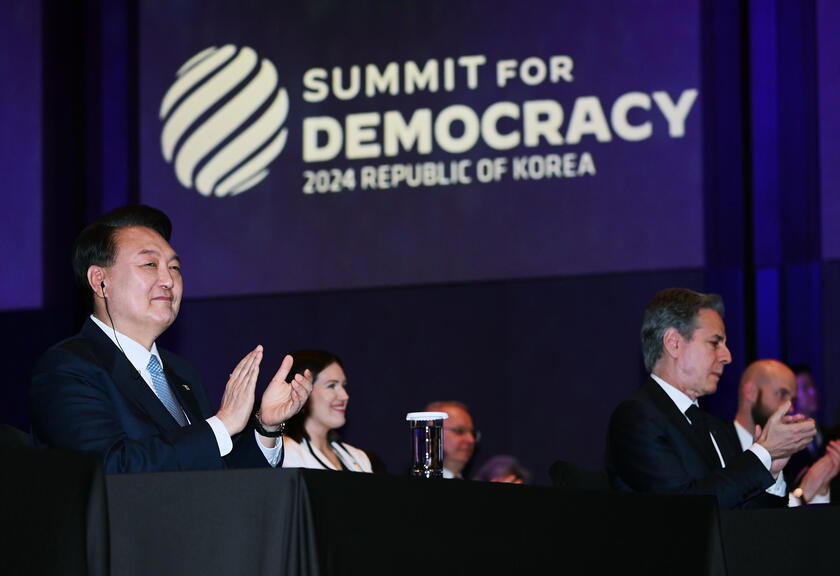 The 3rd Summit for Demoracy in Seoul © ANSA/EPA