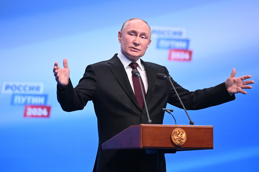 Russian President Putin addresses election results - RIPRODUZIONE RISERVATA