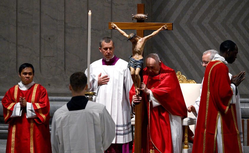 Pope Francis celebrates Good Friday Mass - RIPRODUZIONE RISERVATA