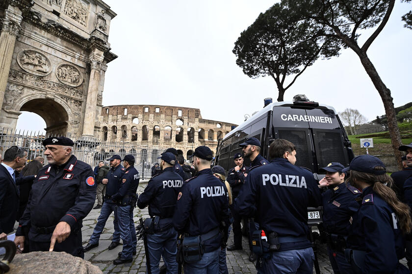 Clean-up operations with police dogs before Via Crucis - RIPRODUZIONE RISERVATA