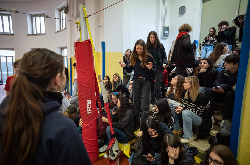 Occupazione del Liceo Parini di Milano - RIPRODUZIONE RISERVATA