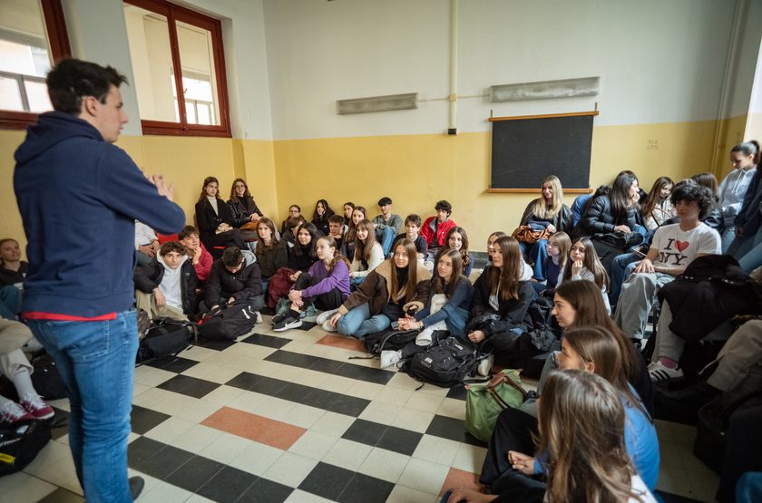 Occupazione del Liceo Parini di Milano - RIPRODUZIONE RISERVATA