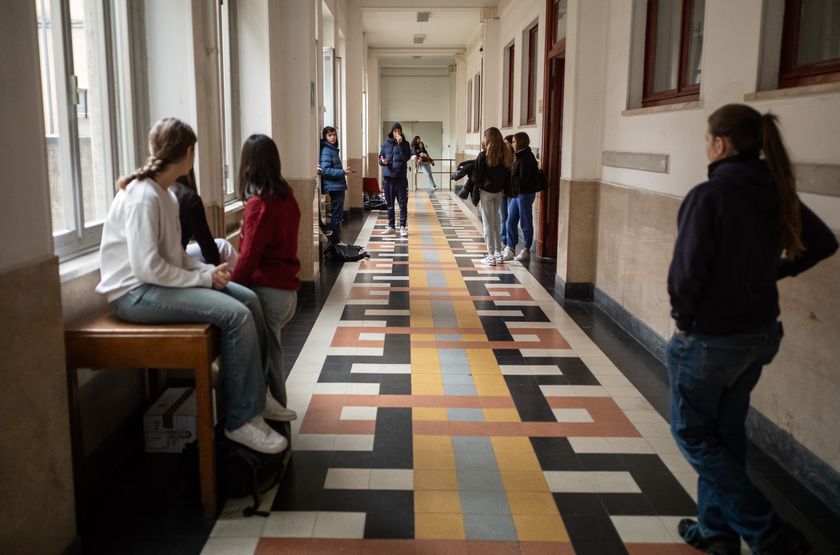 Occupazione del Liceo Parini di Milano - RIPRODUZIONE RISERVATA