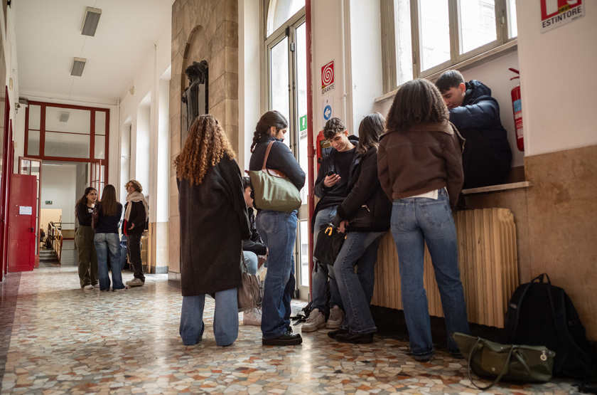 Occupazione del Liceo Parini di Milano - RIPRODUZIONE RISERVATA