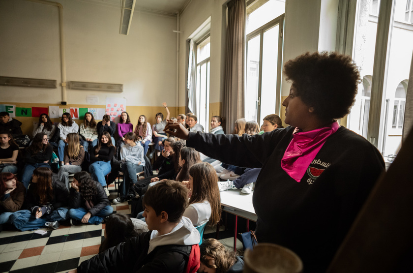 Occupazione del Liceo Parini di Milano - RIPRODUZIONE RISERVATA