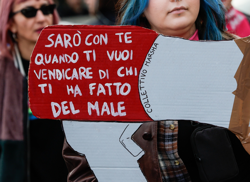 International Women 's Day rally in Rome - RIPRODUZIONE RISERVATA