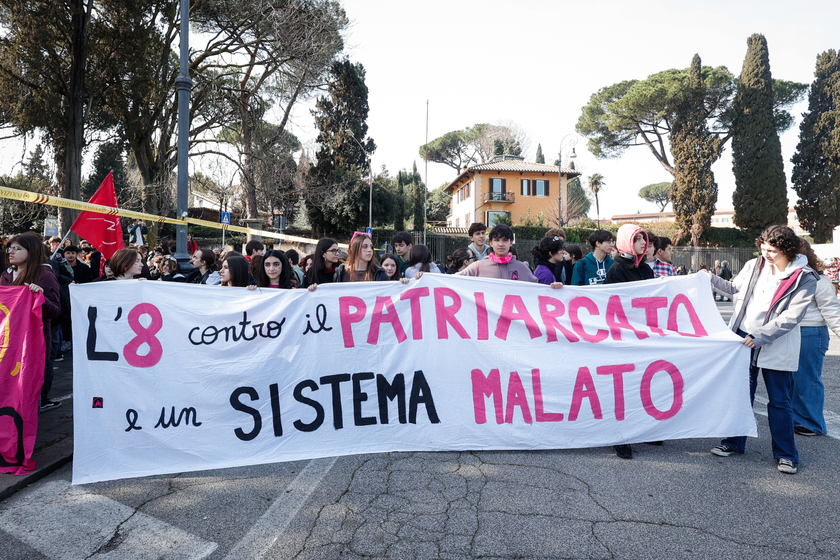 International Women 's Day rally in Rome - RIPRODUZIONE RISERVATA