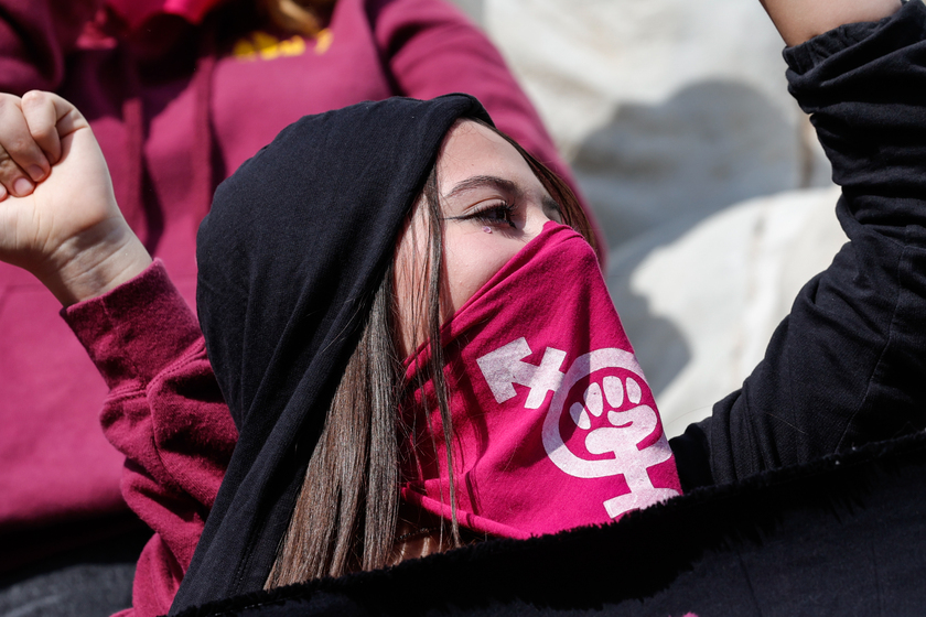 International Women 's Day rally in Rome - RIPRODUZIONE RISERVATA