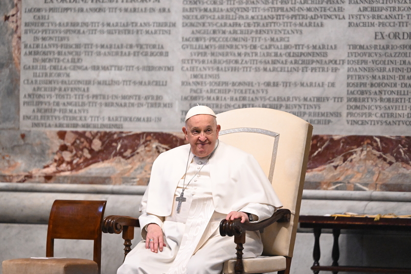 Il Papa è arrivato nella basilica di San Pietro - RIPRODUZIONE RISERVATA