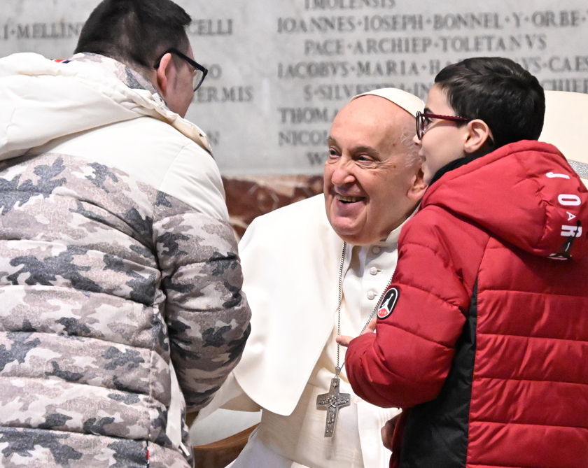 Il Papa è arrivato nella basilica di San Pietro - RIPRODUZIONE RISERVATA