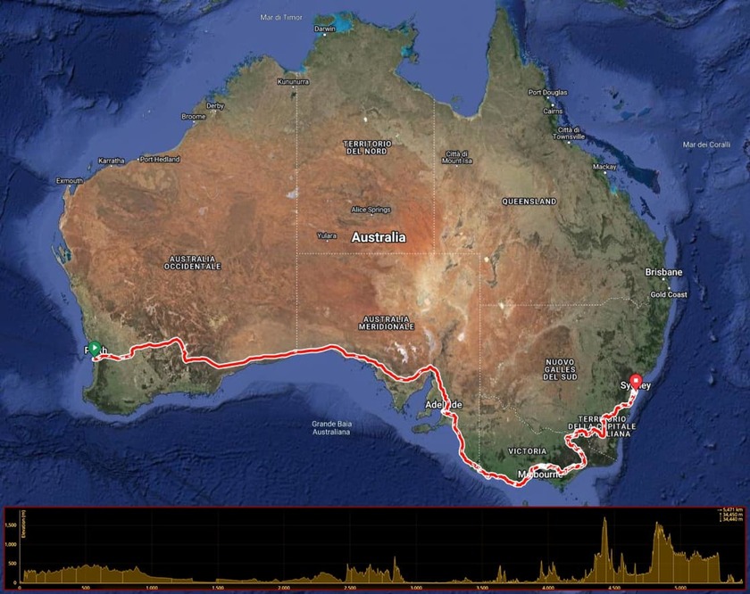 Ciclismo: Di Felice vince traversata dell 'Australia di 5500 km - RIPRODUZIONE RISERVATA