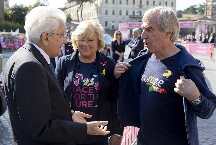 Applausi e cori per Mattarella alla Race for the Cure