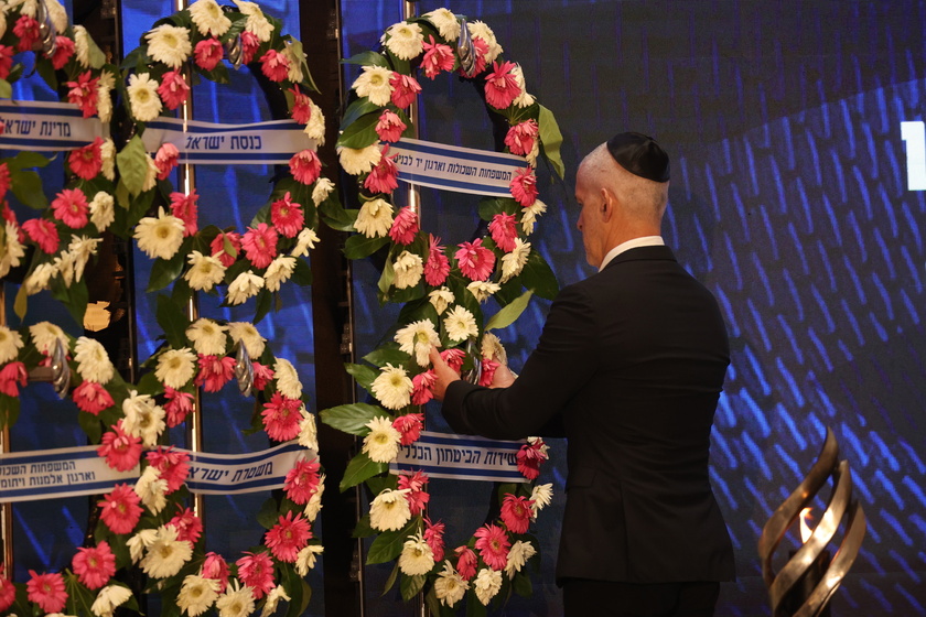 Israeli PM Netanyahu attends Memorial Day state ceremony at Mount Herzl in Jerusalem