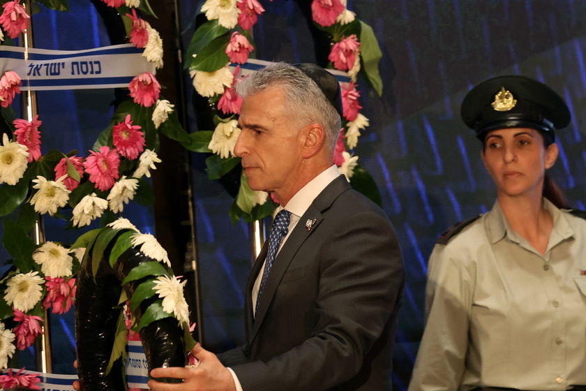 Israeli PM Netanyahu attends Memorial Day state ceremony at Mount Herzl in Jerusalem