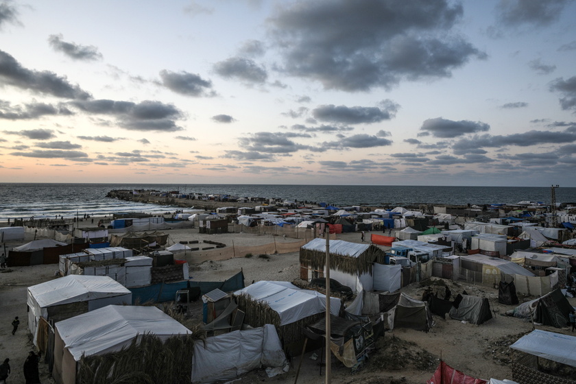 Displaced Palestinians settle in new Khan Yunis camp after evacuating Rafah