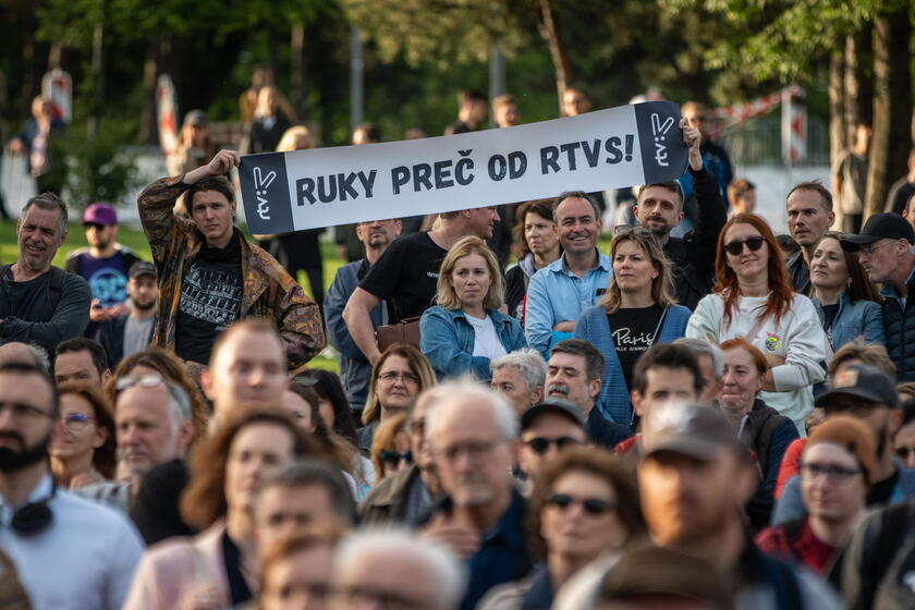 Protest in support of public television and radio in Bratislava