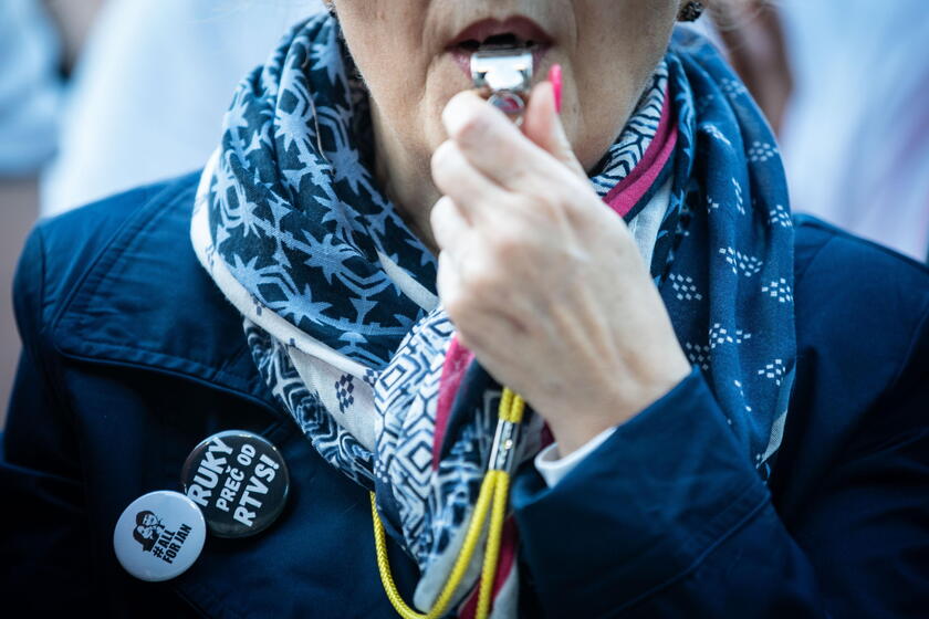 Protest in support of public television and radio in Bratislava