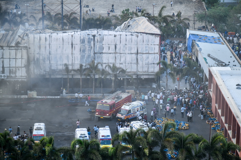 Fire outbreak at TRP Gaming Zone in Rajkot