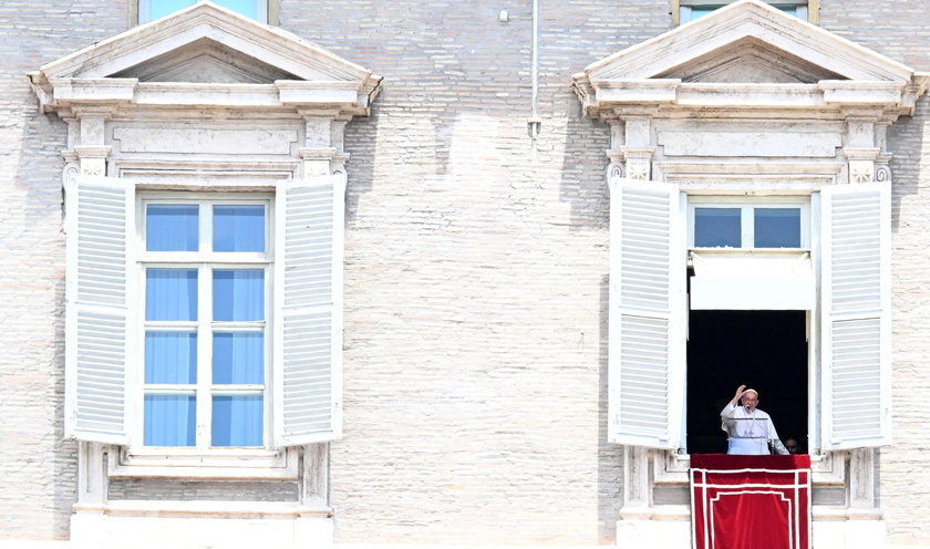 Pope Francis leads Angelus prayer in the Vatican