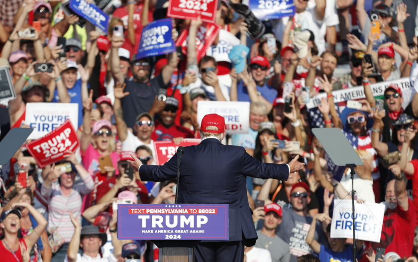 Former US President Donald Trump holds rally in Butler, Pennsylvania