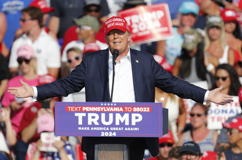 Former US President Donald Trump rushed off stage after incident at campaign rally