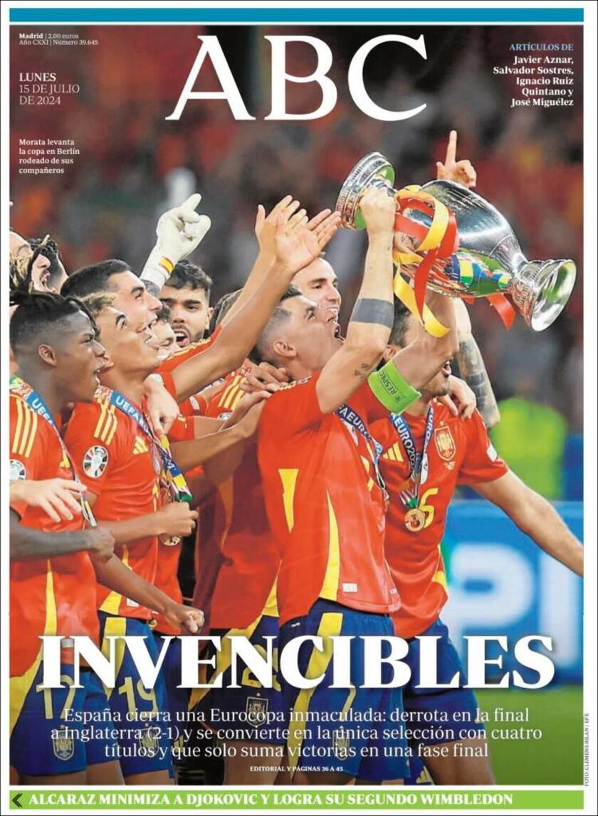 Finale EURO 2024: la rassegna stampa dei giornali spagnoli