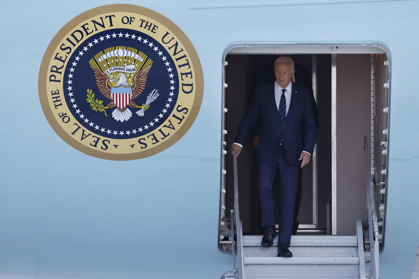 US President Joe Biden arrives in Las Vegas Ahead of Campaign Events