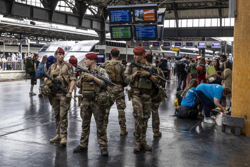 Gare de l'Est station in Paris on the morning after soldier was wounded in stabbing attack