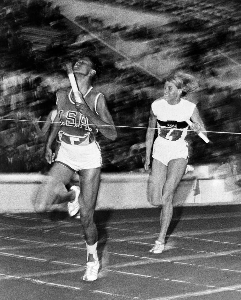 Wilma Rudolph alla staffetta 4x100 nei Giochi olimpici di Roma