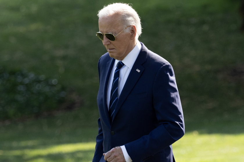 US President Joe Biden departs the White House